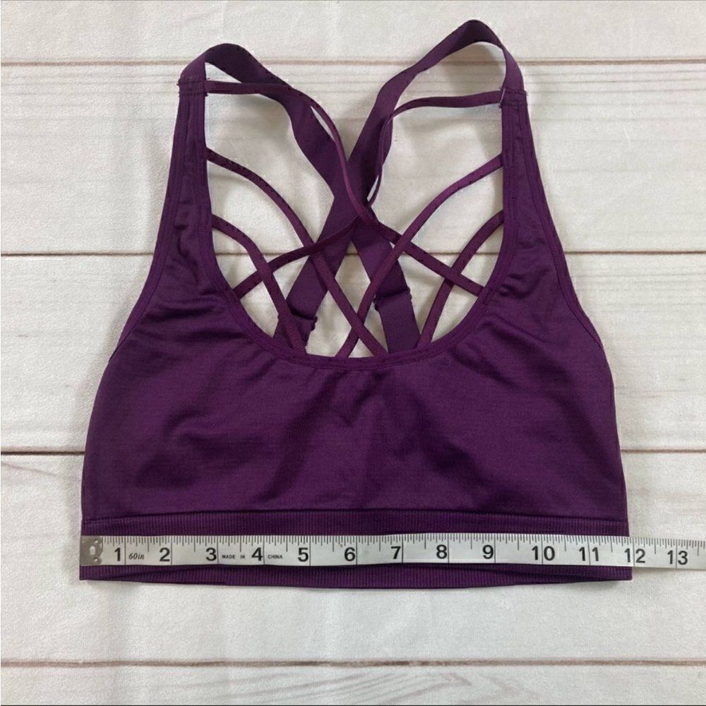 Victoria Sport Women's Purple Strappy Front With Cross Back Sports Bra Size M - Picture 5 of 7